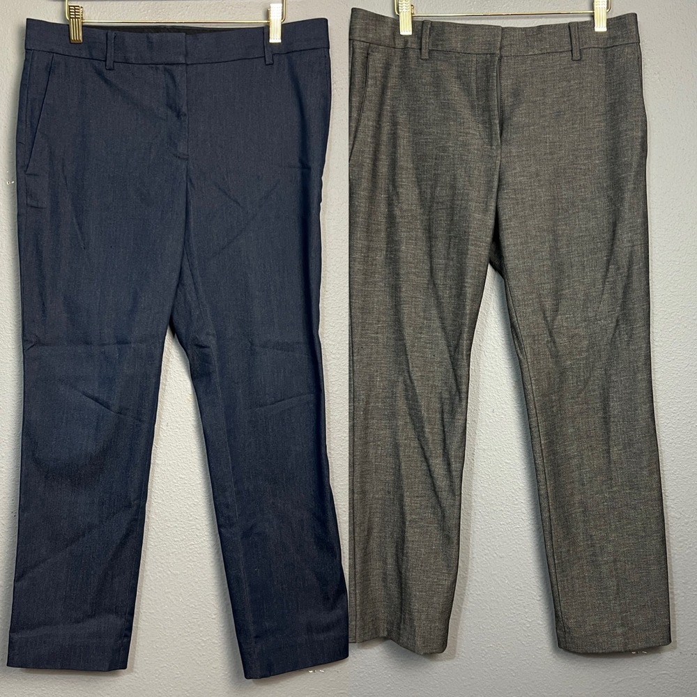 Bundle of 2 Ann Taylor Women's Dress Pants Size 6 Blue Gray Slacks Career Office